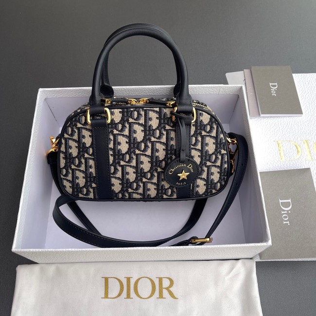 D-Vibe East-West Nano Bag Blue Dior Oblique Jacquard S2388UTZQ