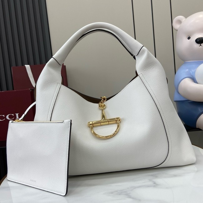 GUCCI SOFTBIT MAXI SHOULDER BAG 837466 white