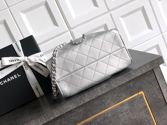 CHANEL 25 MINI HANDBAG AS5631 Silver