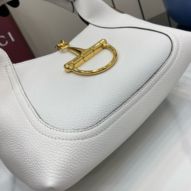 GUCCI SOFTBIT MEDIUM TOP HANDLE BAG 837467 White