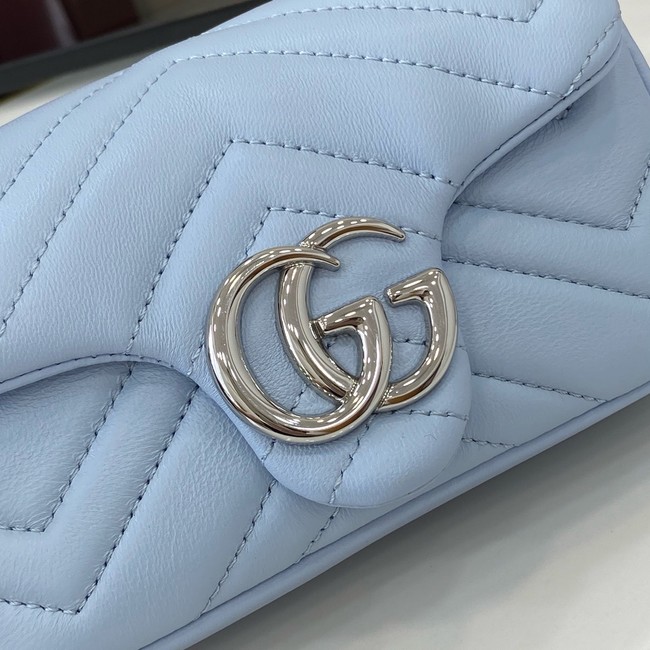GUCCI GG MARMONT MINI SHOULDER BAG 841290 Light blue