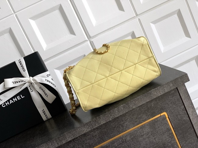 CHANEL 25 MINI HANDBAG AS5631 light yellow