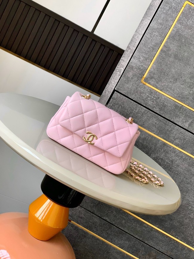 Chanel CLASSIC Original Lambskin 11.12 HANDBAG AS6563 pink