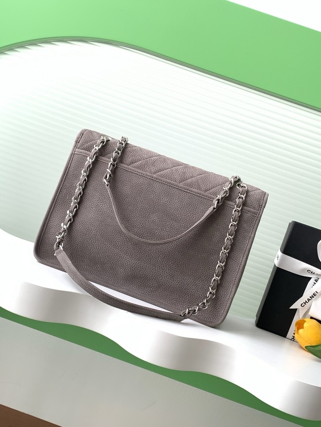 Chanel MAXI FLAP BAG Shoulder Bag AS6068 gray