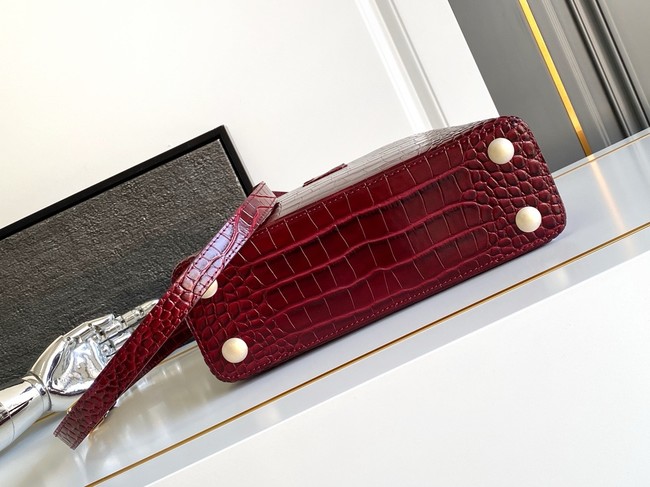 Louis Vuitton Capucines Crocodile pattern BB M92173 burgundy