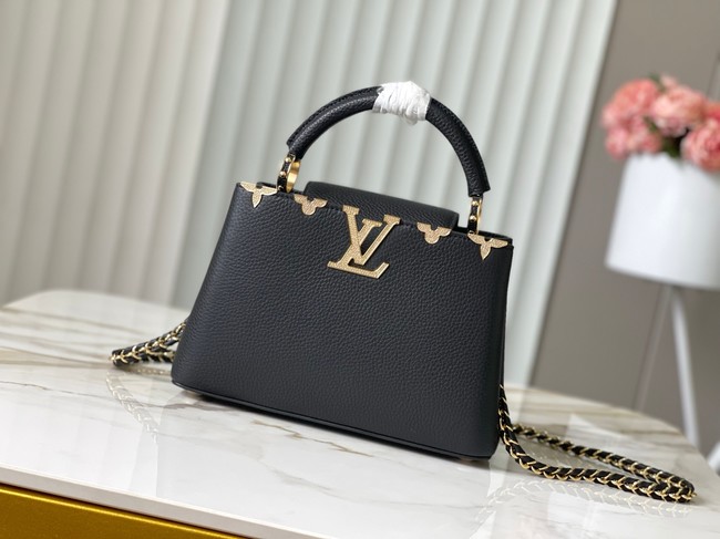 Louis Vuitton Capucines MM M23331 black&Crystal