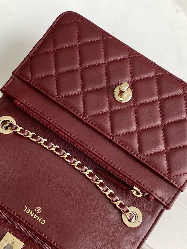 CHANEL Wallet On Chain AP4323 burgundy