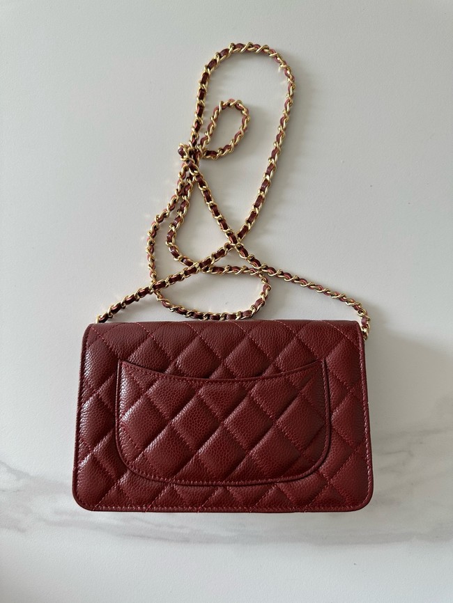 Chanel Classic Wallet On Chain Grained Calfskin AP4241-15