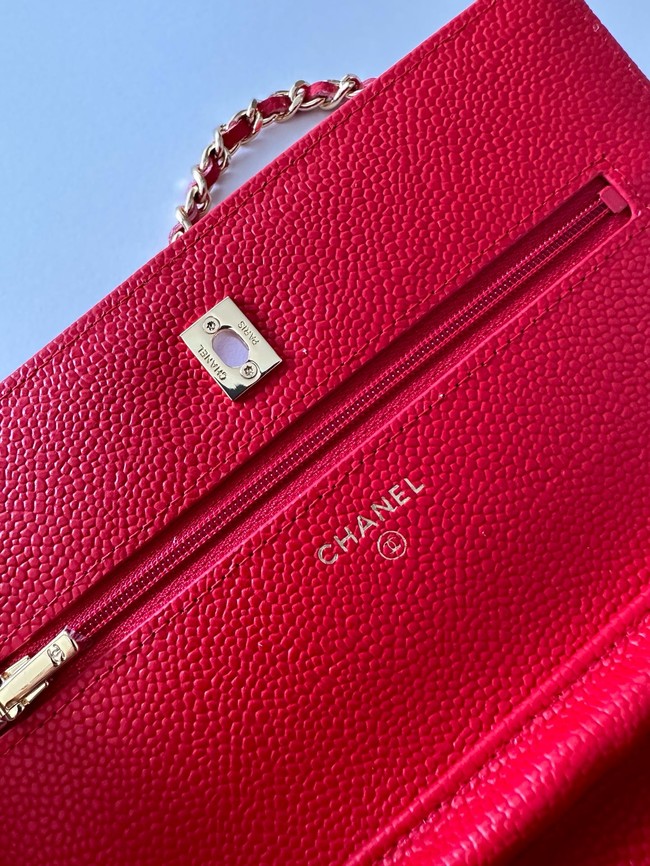 Chanel Classic Wallet On Chain Grained Calfskin AP4241-11