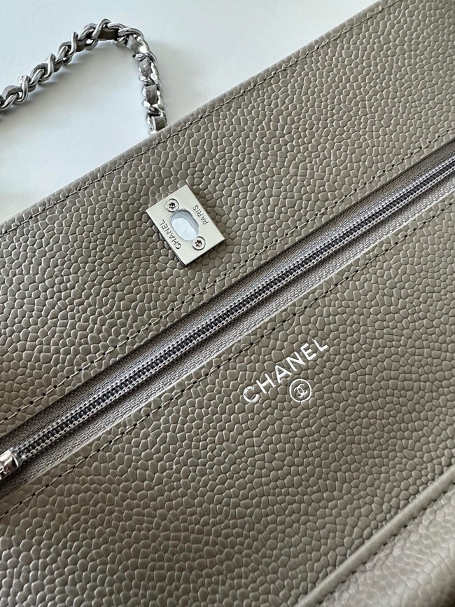 Chanel Classic Wallet On Chain Grained Calfskin AP4241-12