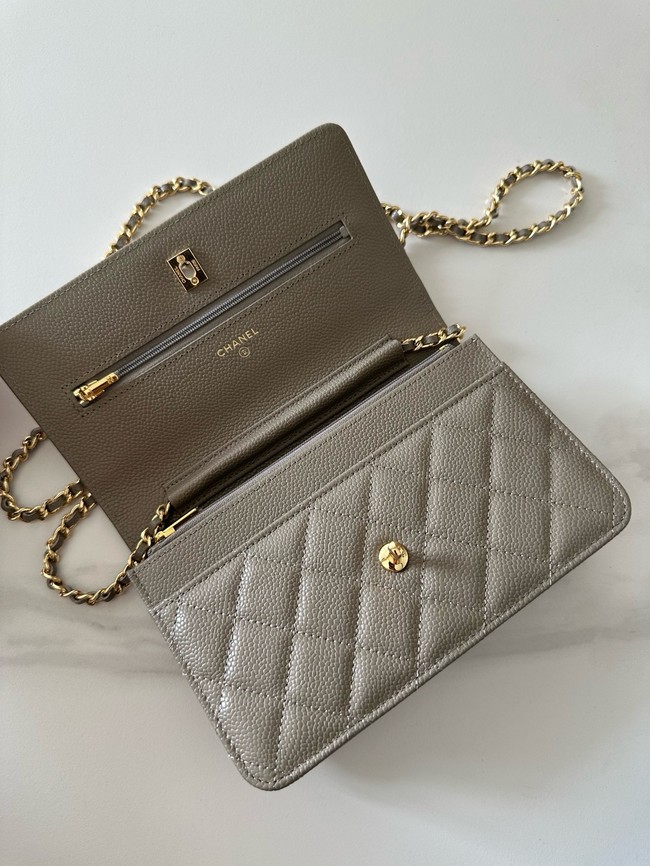Chanel Classic Wallet On Chain Grained Calfskin AP4241-13