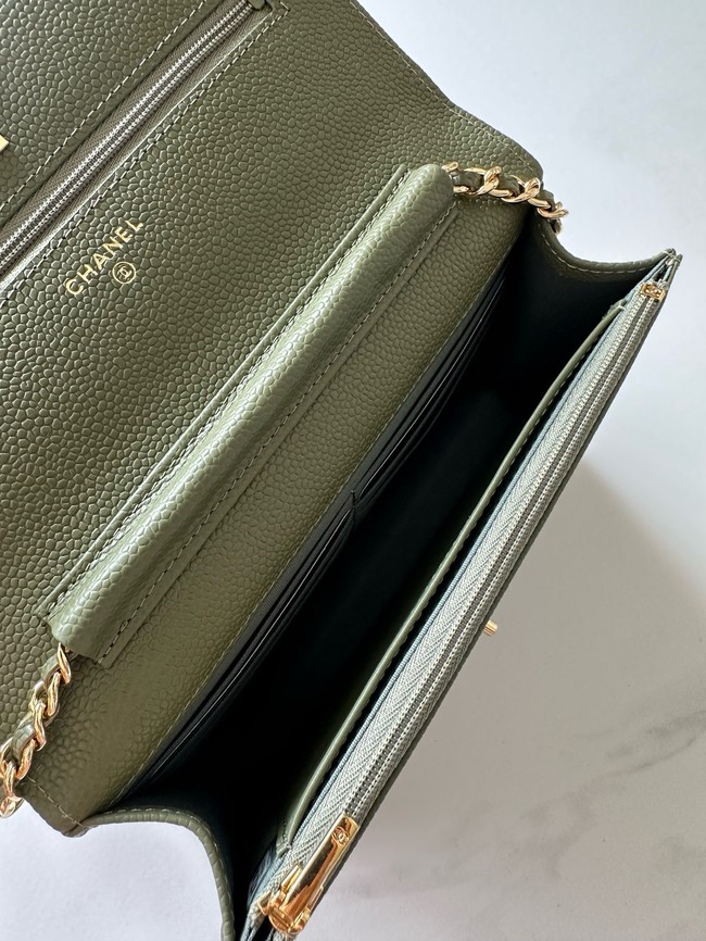 Chanel Classic Wallet On Chain Grained Calfskin AP4241-3