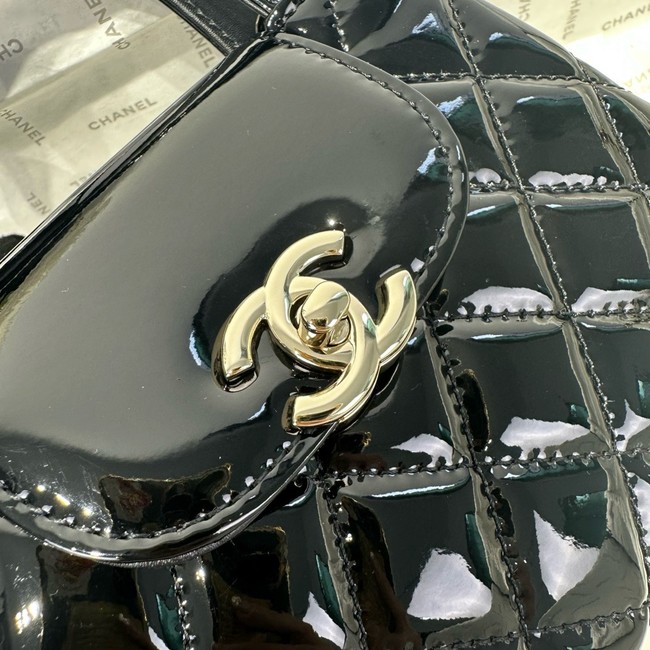 Chanel MINI SHOPPING BAG Patent leather AS4416 black