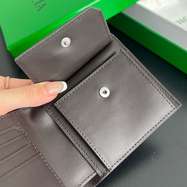Bottega Veneta Intrecciato Bi-Fold Wallet With Coin Purse 749412 Fondant