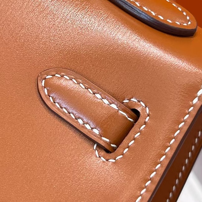 Hermes Kelly  Shoulder Bags Smooth Box Leather KL2899 brown 