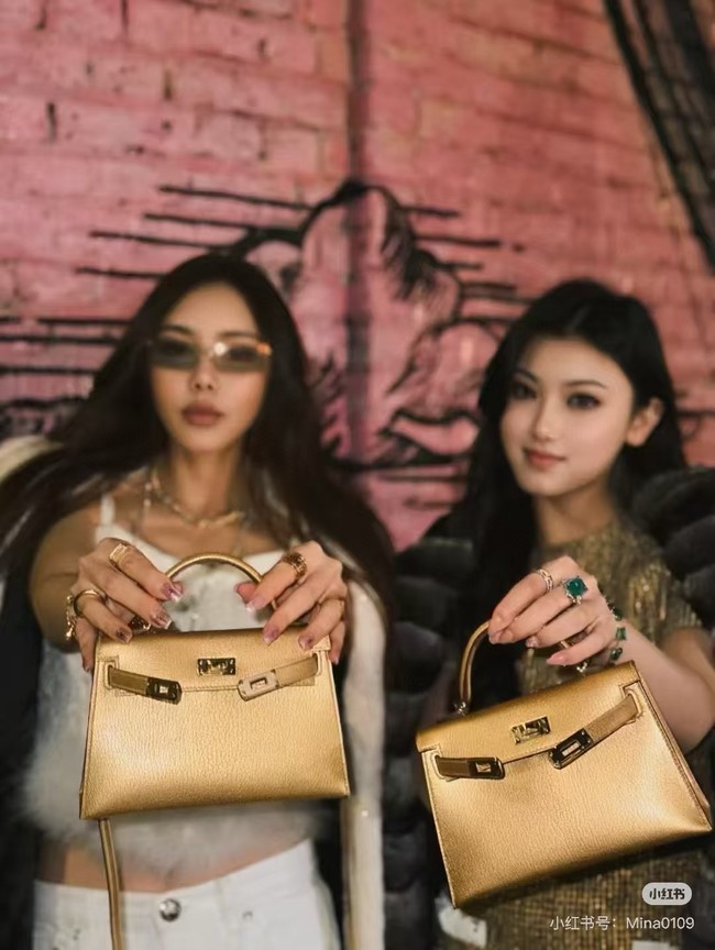 Hermes Kelly 19cm Shoulder Bags Original Swift Leather KL19 gold