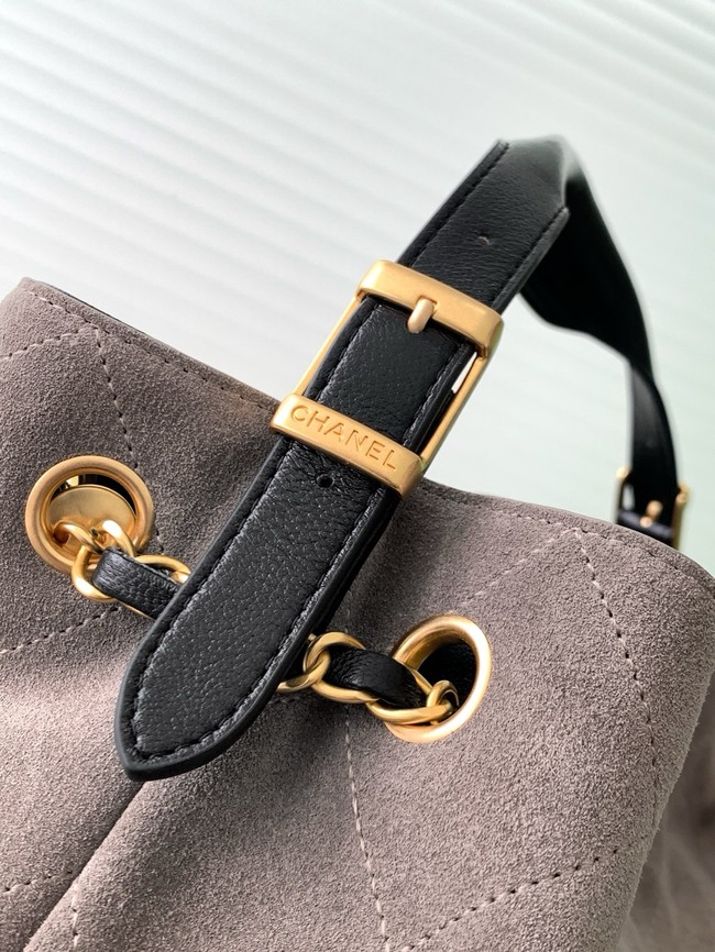 CHANEL Shopping Bag AS5657 gray & Black