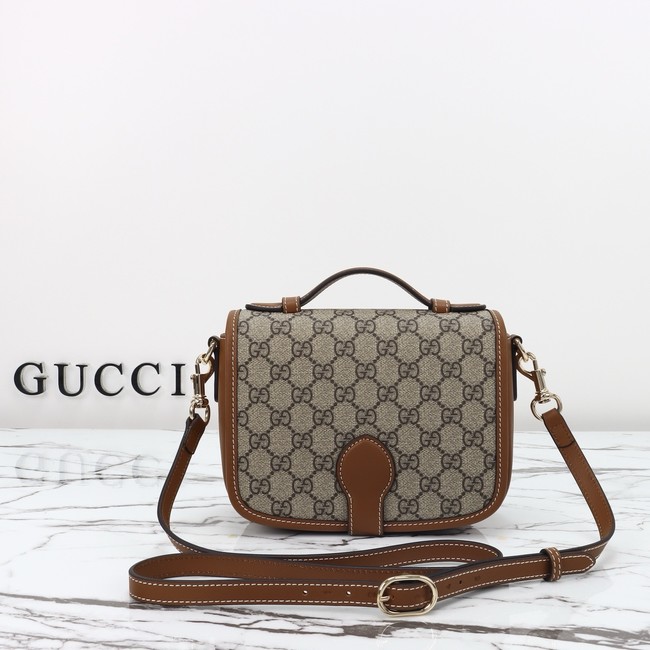GUCCI GG CANVAS SMALL CROSSBODY BAG 815211 brown