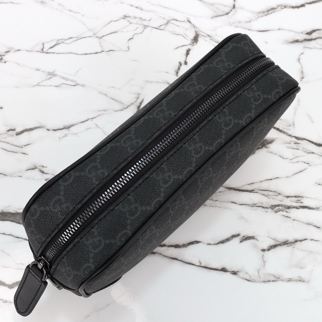 GUCCI Supreme canvas Clutche 821164 black