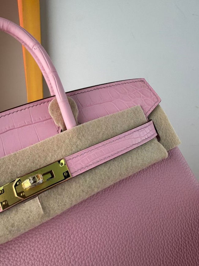 Hermes Birkin Bag Leather Nile crocodile&togo HBK2530-10