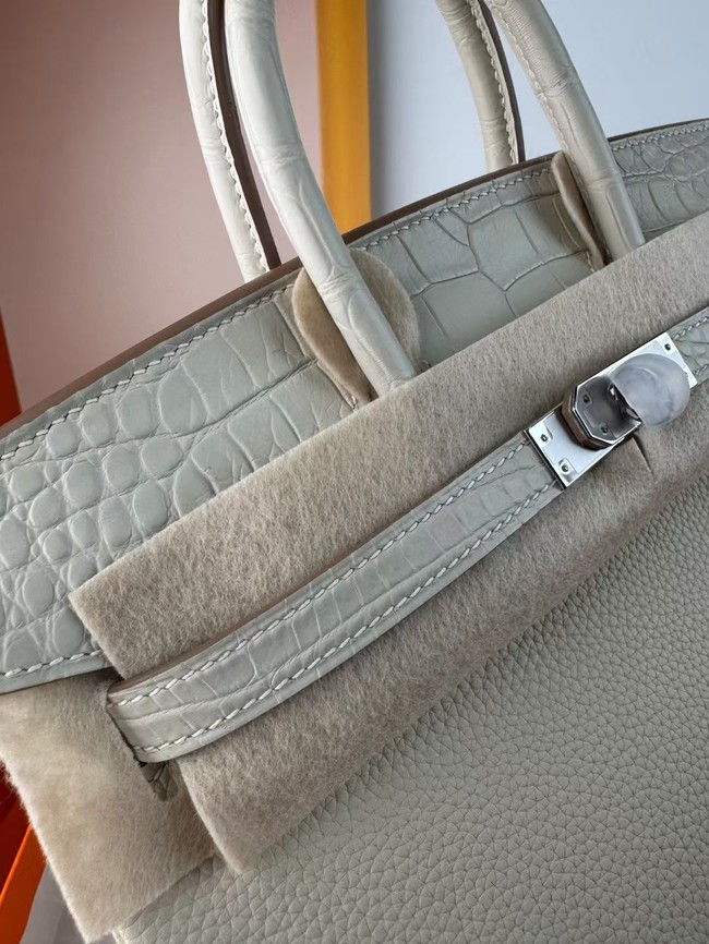 Hermes Birkin Bag Leather Nile crocodile&togo HBK2530-18