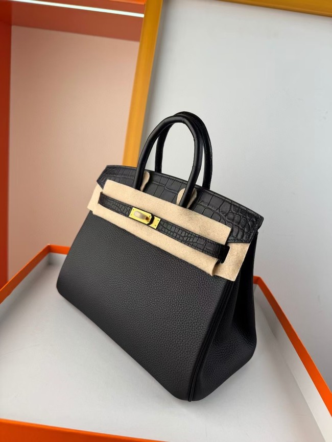 Hermes Birkin Bag Leather Nile crocodile&togo HBK2530-3