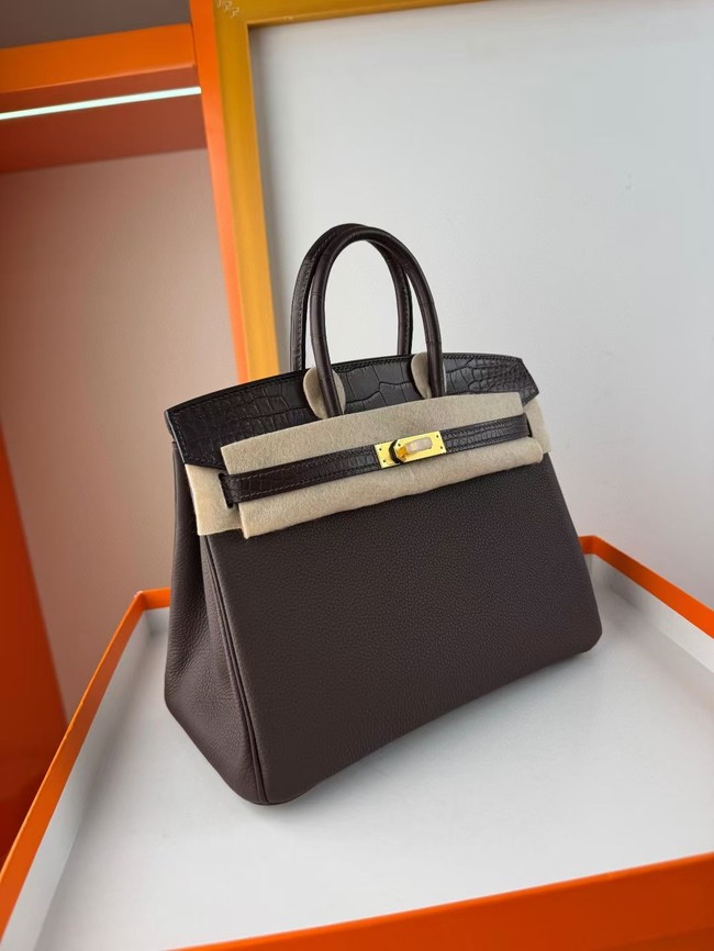 Hermes Birkin Bag Leather Nile crocodile&togo HBK2530-8