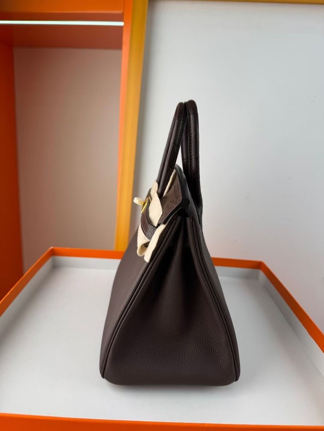 Hermes Birkin Bag Leather Nile crocodile&togo HBK2530-8