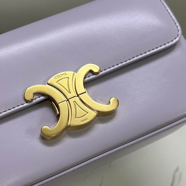 Celine CHAIN SHOULDER BAG TRIOMPHE IN SHINY CALFSKIN 197992 LIGHT LILAC