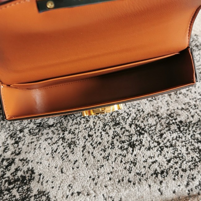 Celine CHAIN SHOULDER BAG TRIOMPHE IN SHINY CALFSKIN 197992 TAN