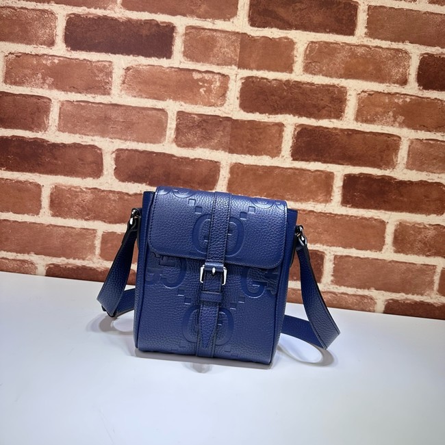 GUCCI GG Emblem mini crossbody bag 760235 blue