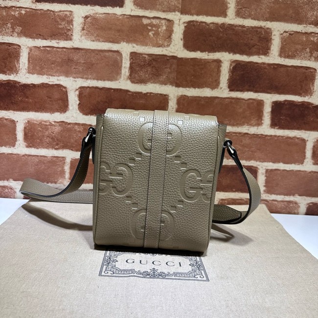 GUCCI GG Emblem mini crossbody bag 760235 gray