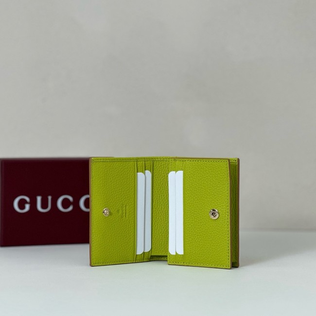 Gucci Bi-color GG Marmont small wallet 456126 Variation beige