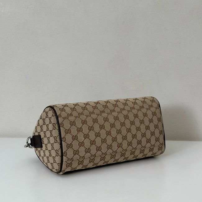 Gucci GG canvas small cylinder bag 834455 brown