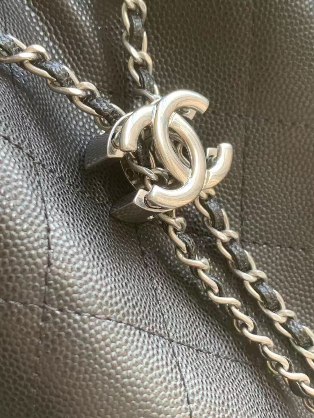 CHANEL 25 SMALL HANDBAG AS5293 Black&Silver-Tone