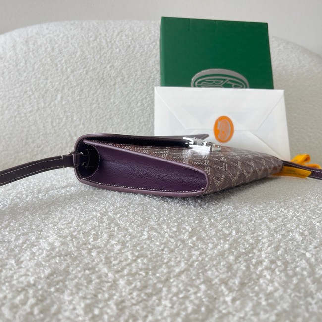 Goyard Calfskin Leather Shoulder Bag 55698 Purple