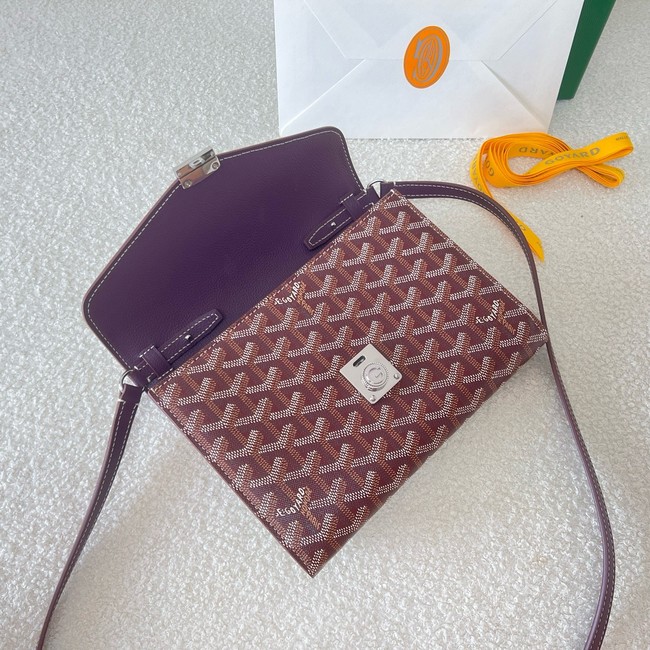 Goyard Calfskin Leather Shoulder Bag 55698 Purple