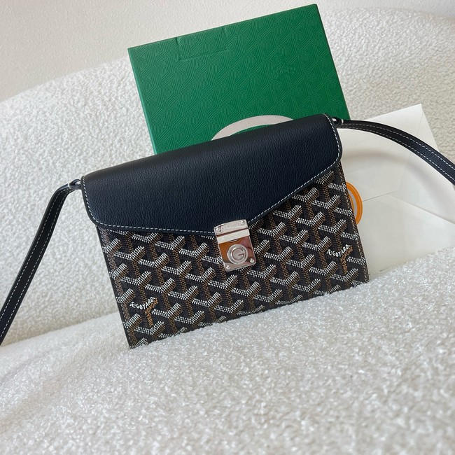 Goyard Calfskin Leather Shoulder Bag 55698 black