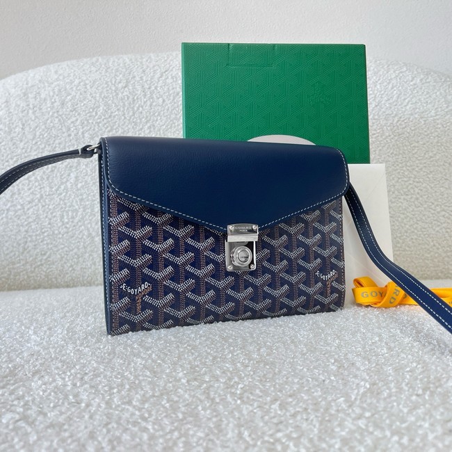 Goyard Calfskin Leather Shoulder Bag 55698 blue