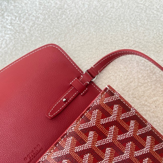 Goyard Calfskin Leather Shoulder Bag 55698 red