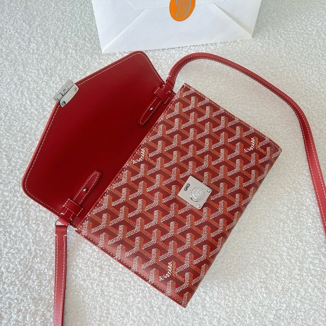 Goyard Calfskin Leather Shoulder Bag 55698 red