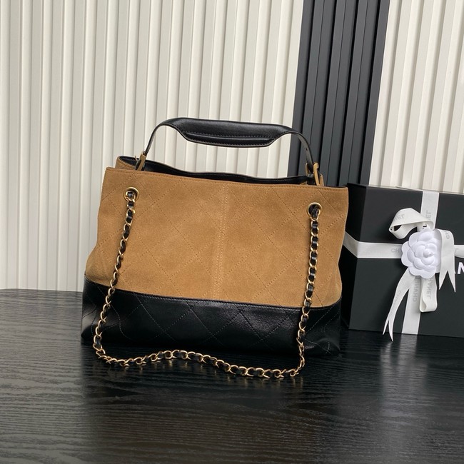 CHANEL Shopping Bag AS5634 Brown & Black