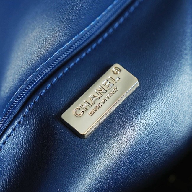 Chanel Fringed Sequins Flap Bag 24P 0888 blue