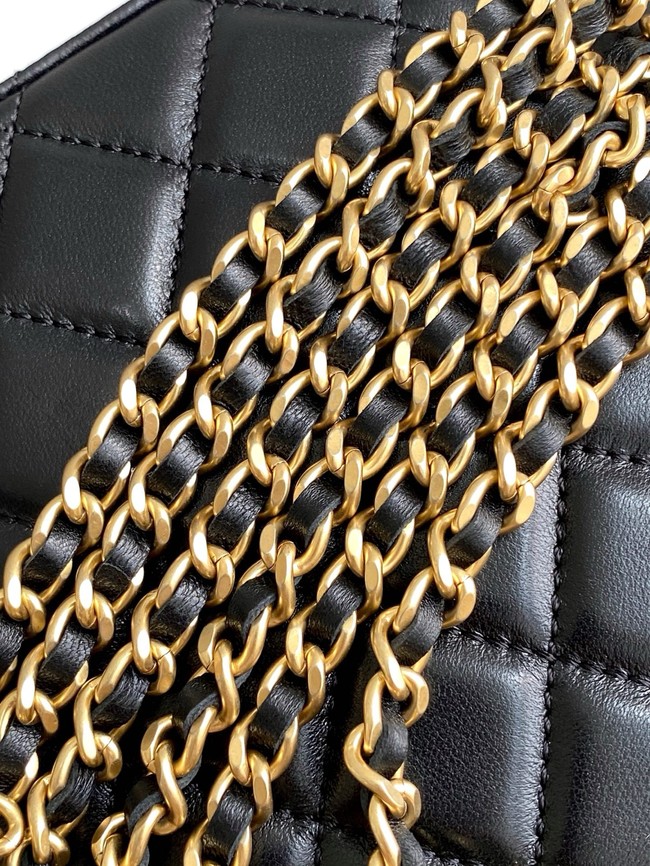 Chanel MINI TOTE BAG Suede Calfskin AS4742 black