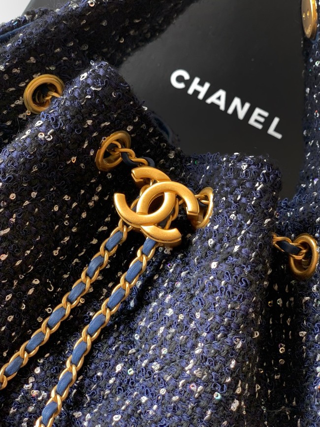 CHANEL 25 SMALL HANDBAG AS5293 dark blue