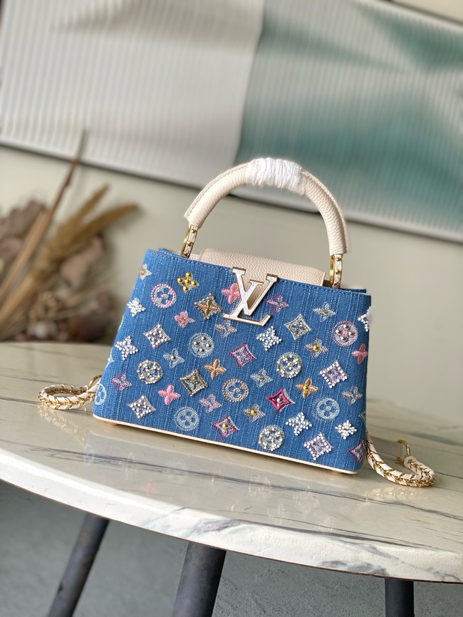 Louis Vuitton Capucines BB M12947 white&Denim Blue