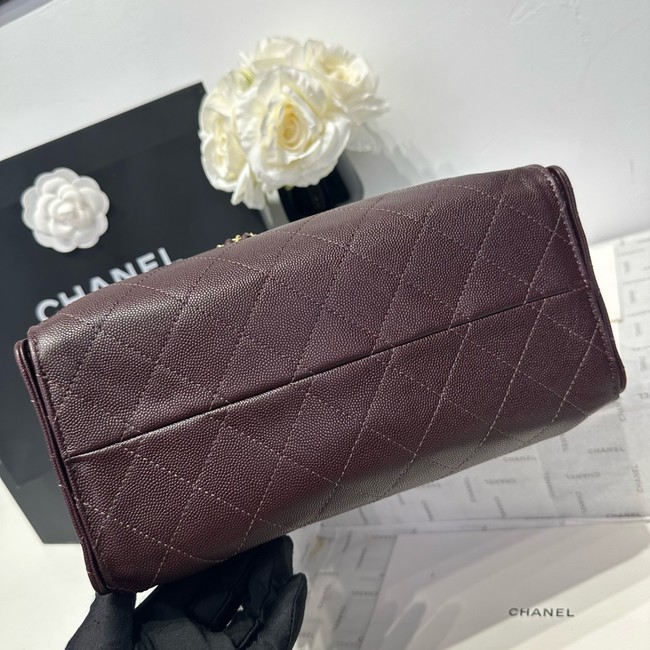 CHANEL 25 SMALL HANDBAG AS5293 dark Brown