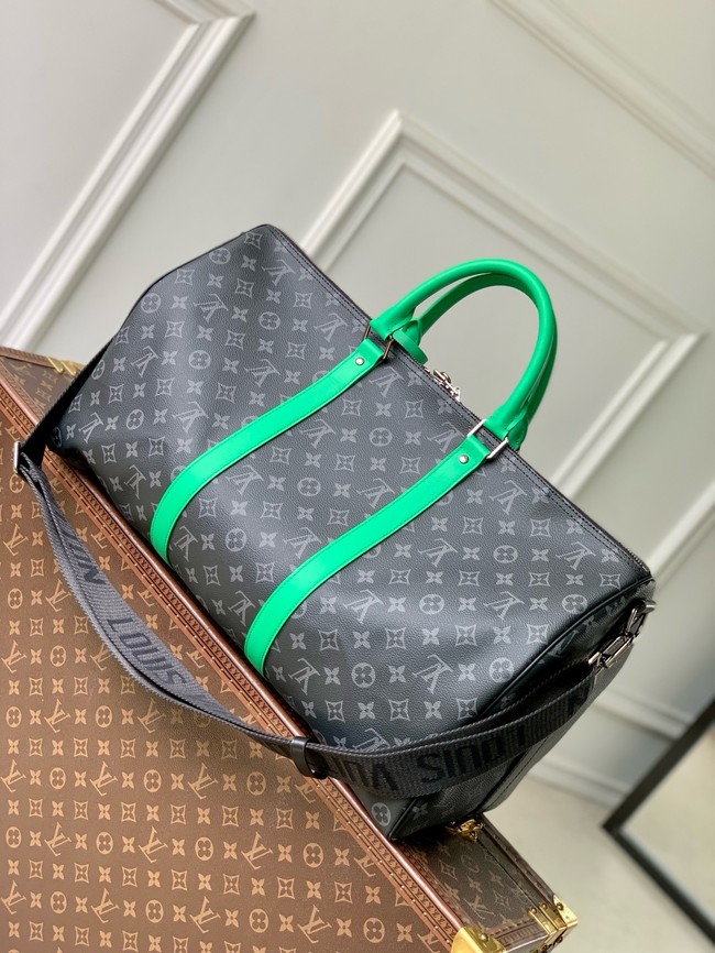 Louis Vuitton Keepall Bandouliere 50 M14122 black&orange