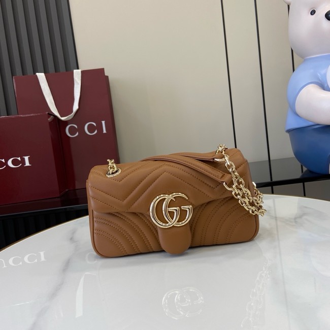 Gucci GG Marmont small shoulder bag 837280 brown