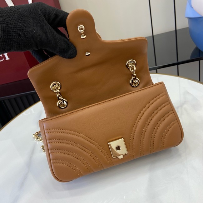 Gucci GG Marmont small shoulder bag 837280 brown